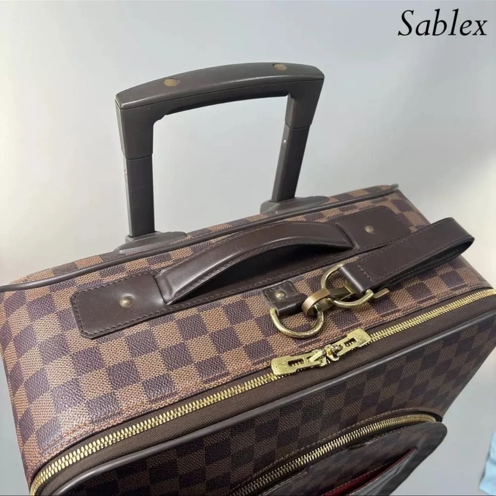 Louis Vuitton Damier Ebene Rolling Carry-On Luggage Brown